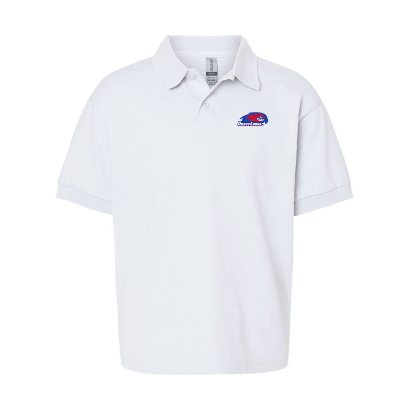 Youth UMass Lowell River Hawks Gildan Dry Blend Jersey Polo